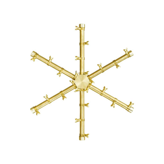 Firegear - Pro Series Brass Gas Fire Pit Burning Spur Kit - FG-PSBR-BS10-NGK