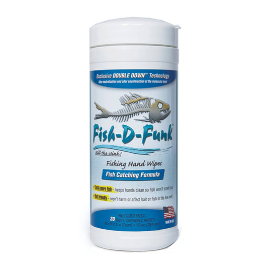 Fish-D-Funk Fishing : Accessories FISH-D-FUNK Wipes Fish Catching 30/Canister
