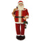 Fraser Hill Farm - 58-In. Dancing Santa with Toy Sack and Faux Lantern, Life-Size Motion-Activated Christmas Animatronic