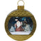 Fraser Hill Farm - Let It Snow Series 24-In. Christmas Ornament Shadowbox in Gold with Santa Scene, Cascading Snow, and Holiday Music