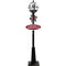 Fraser Hill Farm - Let It Snow Series 69-In. Musical Snow Globe Lamp Post with Santa Claus, 2 Signs, Cascading Snow, and Christmas Carols, Black