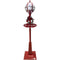 Fraser Hill Farm - Let It Snow Series 69-In. Musical Snow Globe Lamp Post w/ Christmas Tree, 2 Signs, Cascading Snow, Holiday Music, Red