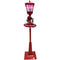 Fraser Hill Farm - Let It Snow Series 71-In. Musical Snowy Street Lamp in Red with Santa, Feliz Navidad Sign, and Let it Snow Sign