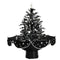 Fraser Hill Farm - Let It Snow Series 29-In. Black Snowy Tree with Black Umbrella Base, Snow Function, Music, Decorations, and Lights