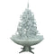 Fraser Hill Farm - Let It Snow Series 47-In. Silvery White Tree and Umbrella Base with Snow Function, Music, Decorations, and Lights