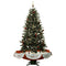 Fraser Hill Farm - Let It Snow Series 55-In. Musical Christmas Tree with Red Umbrella Base, Snow Function, Decorations, and Lights