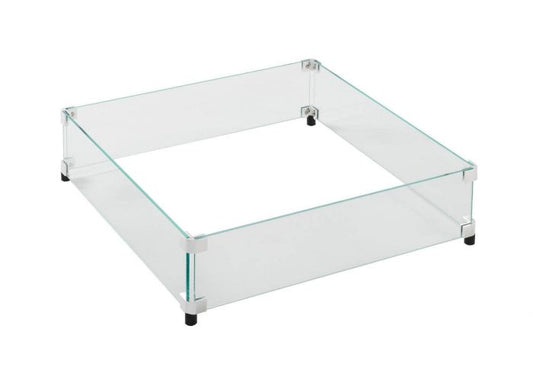 Outdoor Greatroom - 24" x 24" Square Glass Wind Guard - GLASS GUARD-2424