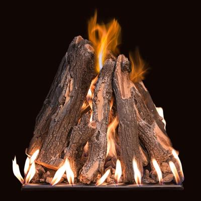 Grand Canyon Gas Logs Burners Natural Gas / 24 / Match Lit Grand canyon outdoor tee-pee stack gas log burner