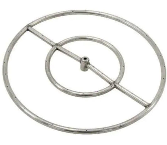 Grand Canyon Gas Logs Fire Pits 18 / Propane Grand Canyon Arizona Weathered Oak Round Flat Stack Fire Pit Kit - Match Light