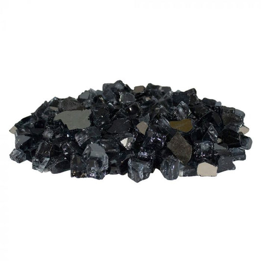 Firegear - 10-Pound Reflective Fireglass, 1/2 to 3/4-Inch, Ebony - GRL-BLACK-10