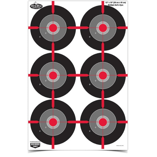 GSM Outdoors Hunting : Targets Birchwood Casey Dirty Bird 12inX18in Multi Bullseye-100 Pck