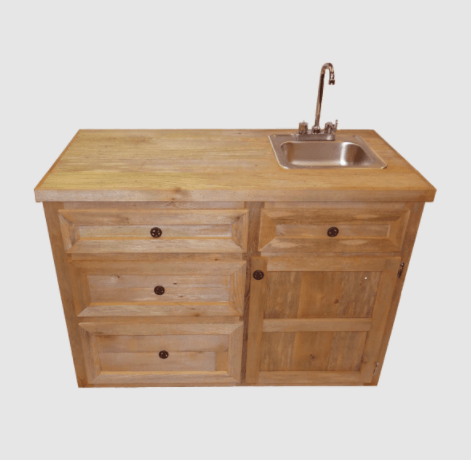 Haggards Bar with Sink Black Knobs