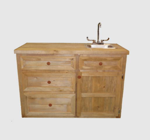 Haggards Bar with Sink Rust Knobs