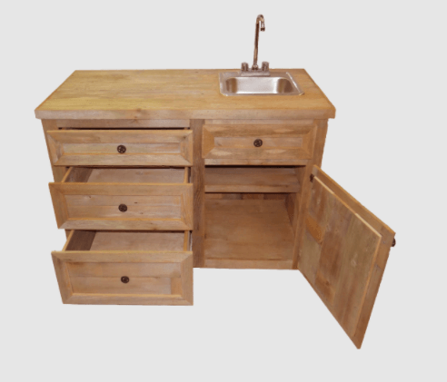 Haggards Bar with Sink Rust Knobs