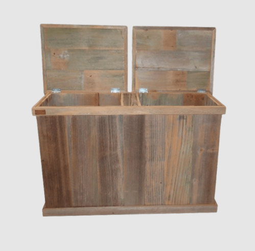 Haggards Double Trash Can with Anchor Black