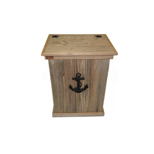 Haggards Single Trash Can with Anchor Black