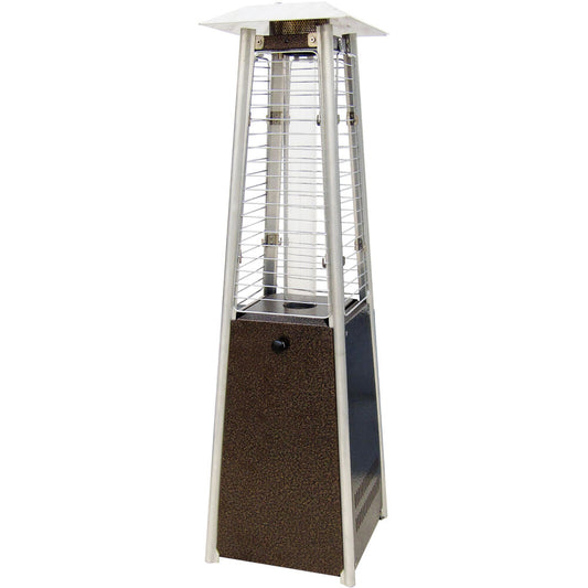 Hanover - Patio Heaters with Mini Pyramid Portable Table Top Patio Heater w/Square Base ,Quartz tube - Hammered Bronze - HAN0202HB