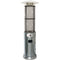 Hanover - Patio Heaters With Cylinder Flame Glass Patio Heater,6-ft, Propane, 34,000 BTU - Stainless Steel - HAN030SSCL