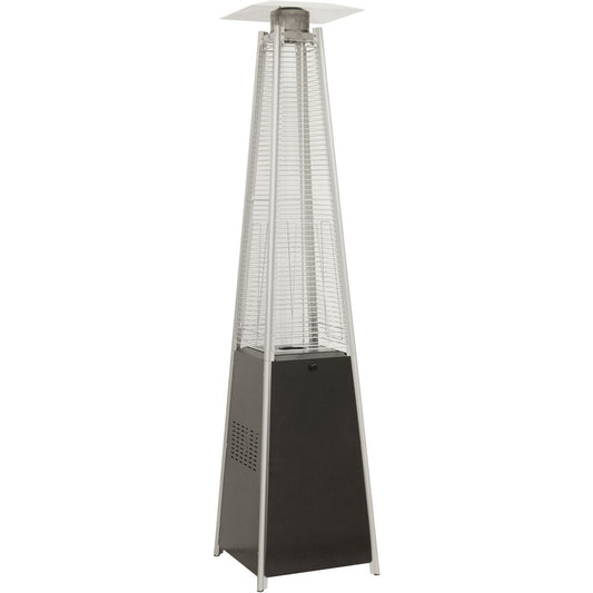 Hanover - Pyramid Flame Glass patio heater, 7' tall, propane, 42,000 BTU with Cover - Patio Heaters - HAN101BLKL