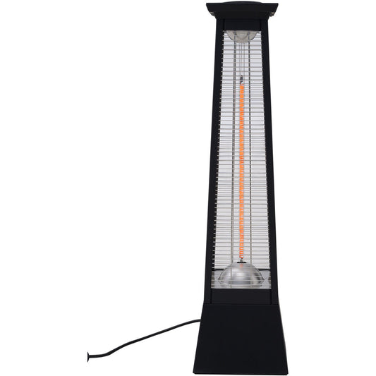 Hanover - Electric Outdoor Heaters With 31-In. Carbon Fiber Pyramid Heater - Black - HAN1026ST-BLK