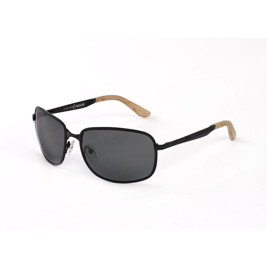 Hang Ten Gold Apparel : Eyewear - Sunglasses Hang Ten Gold Airstreamer-Matte Black/Green Lens