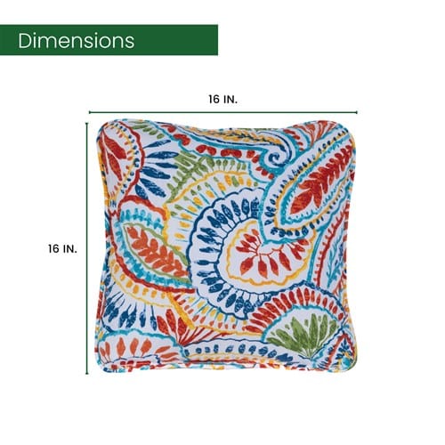 Hanover Accessories Hanover - Hanover Toss Pillow Paisely Pattern - Multi