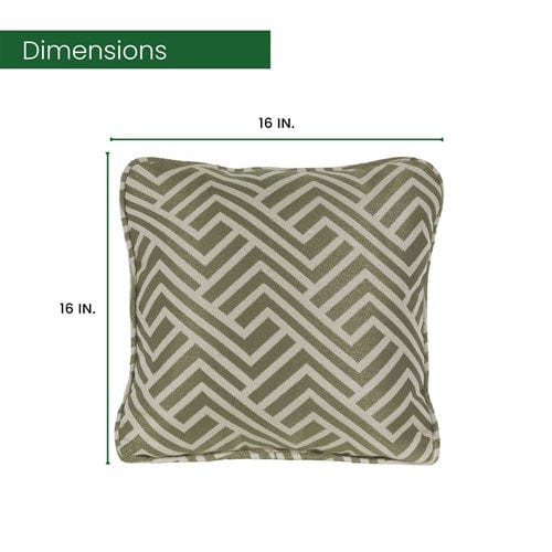Hanover Accessories Hanover Toss Pillow Geo Stripe Pattern Set of 2 - Green
