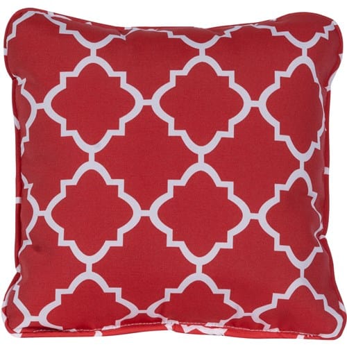 Hanover Accessories Hanover Toss Pillow Lattice Pattern - Red/White