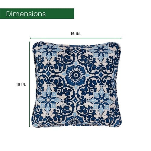 Hanover Accessories Hanover Toss Pillow Medalian Pattern - Navy
