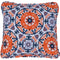 Hanover Accessories Hanover Toss Pillow Medalian Pattern - Orange/Blue