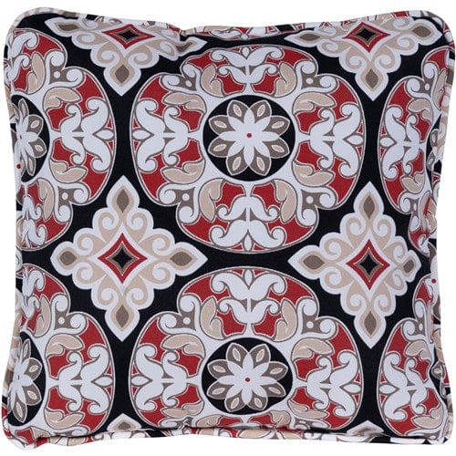 Hanover Accessories Hanover Toss Pillow Medalian Pattern - Red/Black