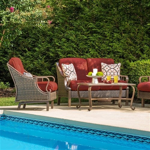 Hanover Accessories Hanover Toss Pillow Medalian Pattern Set of 2 - Red/Black