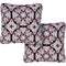 Hanover Accessories Hanover - Toss Pillow Medalian Pattern Set of 2 - Red/Black | HANTPMED-RDB-2