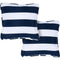 Hanover Accessories Hanover Toss Pillow Stripe Pattern Set of 2 - Navy/White