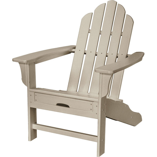 Hanover Adirondack Chair Hanover- All Weather Contoured Adirondack Chair with Hideaway Ottoman- Sandy Shore | HVLNA15SA