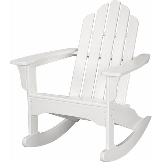 Hanover Adirondack Chairs Hanover 3 Piece All-Weather Rocking Adirondack Patio Set - White | ADROCKER3PCWH