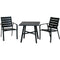 Hanover Bistro Set Hanover - Cortino 3pc Dining Set: 2 Alum Slat Dining Chairs and 1 30" Sq Slat Tbl CORTDN3PCS