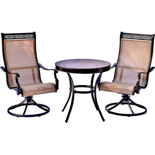 Hanover Bistro Set Hanover Monaco 3-Piece Bistro Set, MONDN3PCSWG