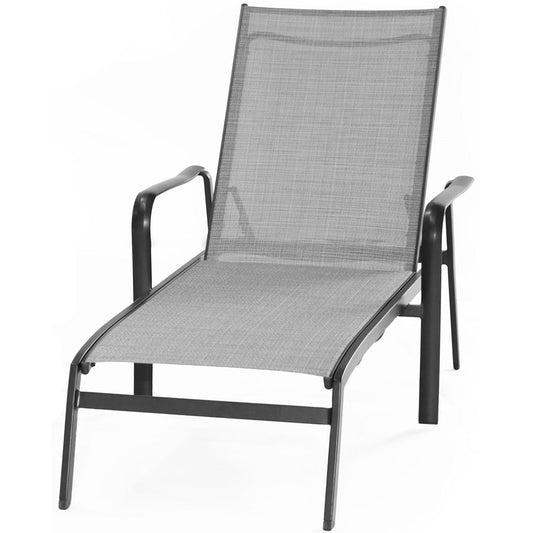 Hanover Chaise Lounge Hanover - Foxhill 1pc Chaise Lounge Chair | FOXCHS-GRY