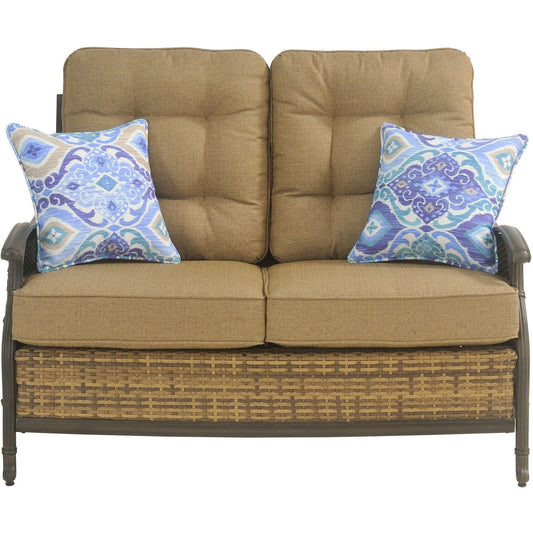 Hanover Conversation Set Hanover - Hudson Sq 4pc Seating Set: 1 Loveseat, 2 Chairs, 1 Coffee Table | HUDSONSQ4PC