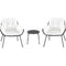 Hanover Conversation Set Hanover Naya 3-Piece Chat Set with White Cushions
