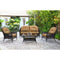 Hanover Conversation Set Hanover - San Marino 4pc Set: 1 Loveseat, 2 Side Chairs, 1 Coffee Table