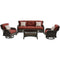 Hanover Conversation Set Hanover - Strathmere 4-Piece Lounge Set in Crimson Red