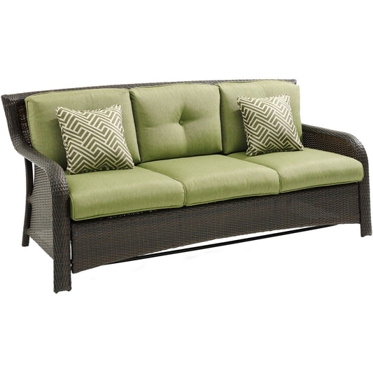 Hanover Conversation Set Hanover Strathmere 6-Piece Wicker Lounge Set in Cilantro Green | STRATH6PC-S-GRN