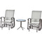 Hanover Deep Seating Hanover - Manchester 3pc Seating Set: 2 Glider Chairs and Glass Top Side Table