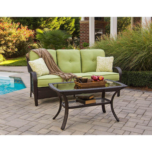 Hanover Deep Seating Hanover Orleans 2-Piece Patio Set in Avocado Green