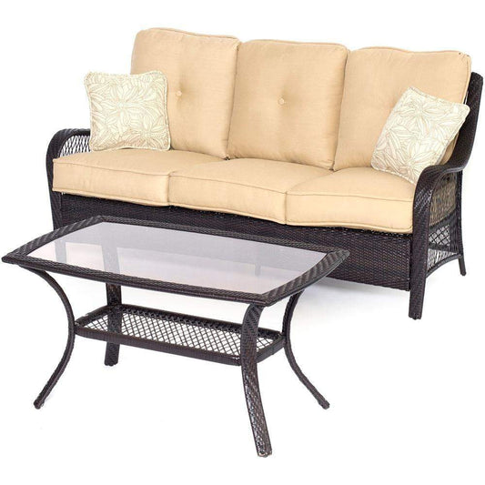 Hanover Deep Seating Hanover Orleans 2-Piece Patio Set in Sahara Sand