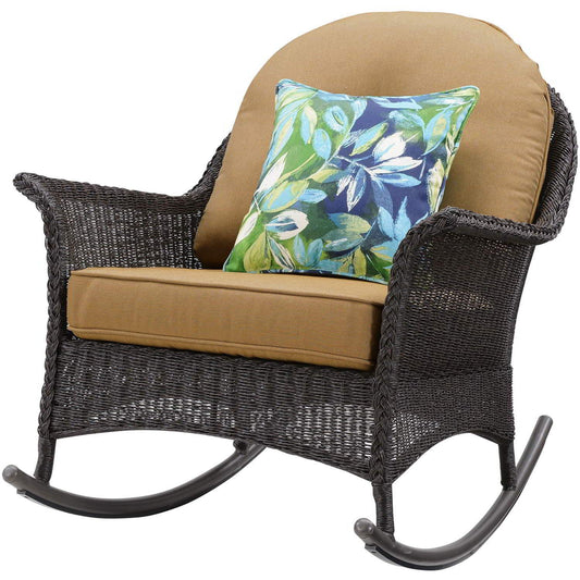 Hanover Deep Seating Hanover San Marino 3-Piece Rocking Chat Set in Country Cork