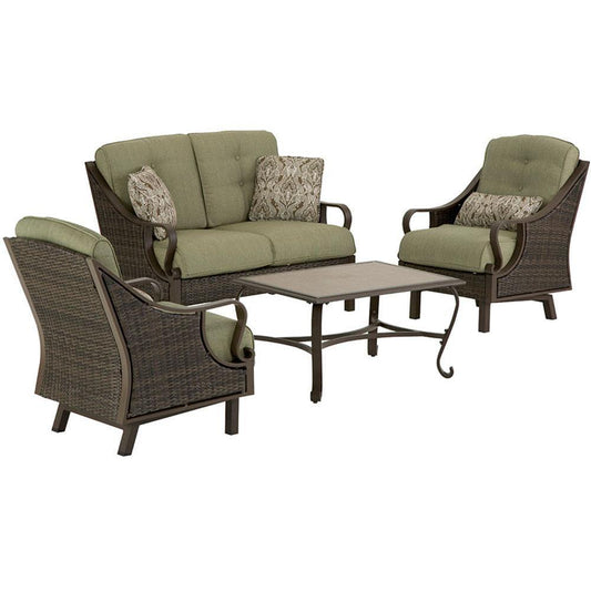 Hanover Deep Seating Hanover Ventura 4-Piece Patio Set in Vintage Meadow