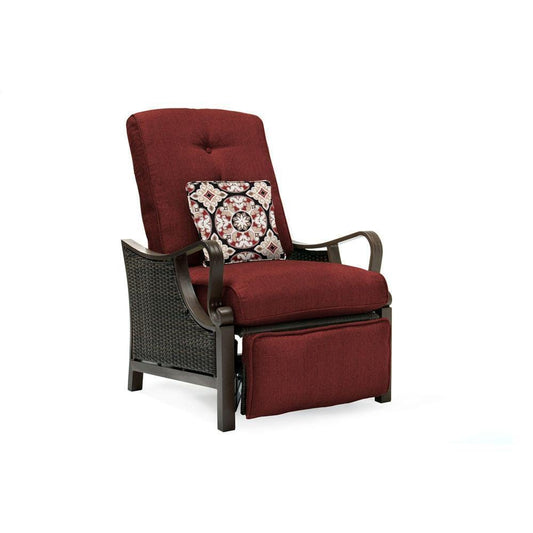 Hanover Deep Seating Hanover Ventura Outdoor Luxury Recliner in Crimson Red